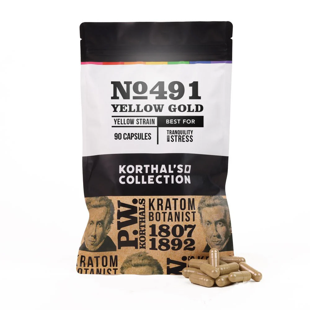 No 491 Yellow Gold Kratom Capsules - Image 3